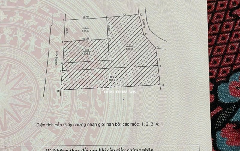 đất xã  quảng oai (ba vì cũ) chính chủ muốn bán 196m2 mặt tieefn10m sâu 20m